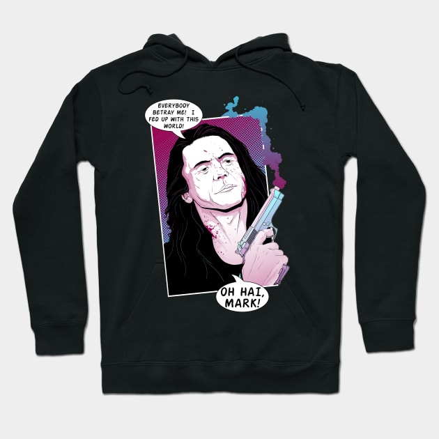 The Room - Oh Hi, Mark! Hoodie by willblackb4